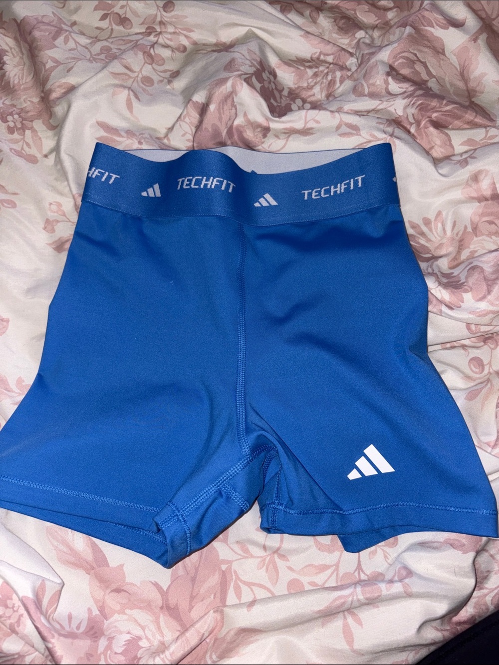Adidas Techfit Light Blue Compression Shorts